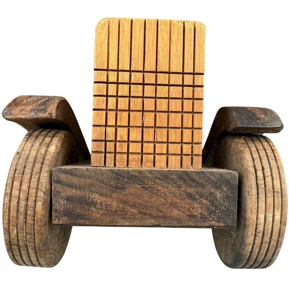 Vintage Handmade Wooden Toy Truck Rustic Car Collectible Decor 13.5" - Picture 5 of 10